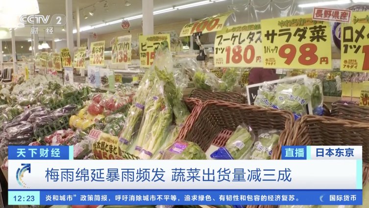 东京胡萝卜27元一公斤【日本蔬菜价格跳涨】6月下旬以来日本梅雨绵延,光照时间仅为往年的一半